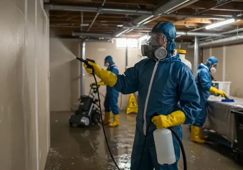 Basement Sanitization and Antimicrobial Treatment process in Dickinson, TX