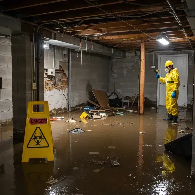 Flooded Basement Electrical Hazard in Dickinson, TX Property